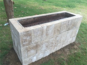 Old English Verona Cambridge Nicolock Sandstone Travertina Custom Charcoal BBQ